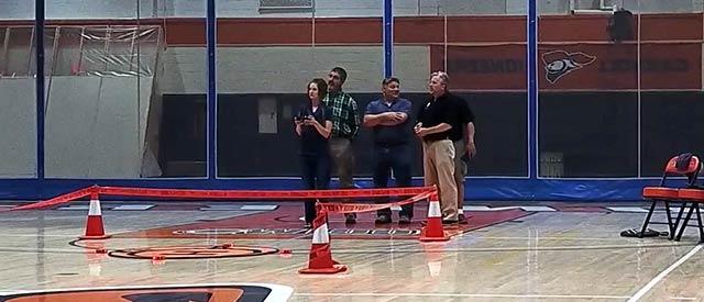 Seminar students flying drones